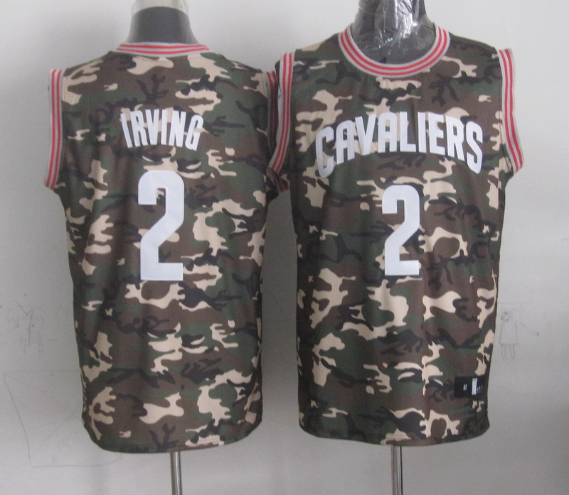 NBA Cleveland Cavaliers 2 Kyrie Irving Swingman Fashion Camouflage Camo Jersey