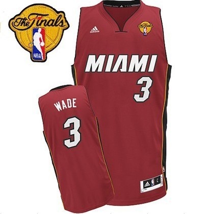 NBA Finals Game Miami Heat 3 Dwyane Wade Revolution 30 Swingman Red Jersey