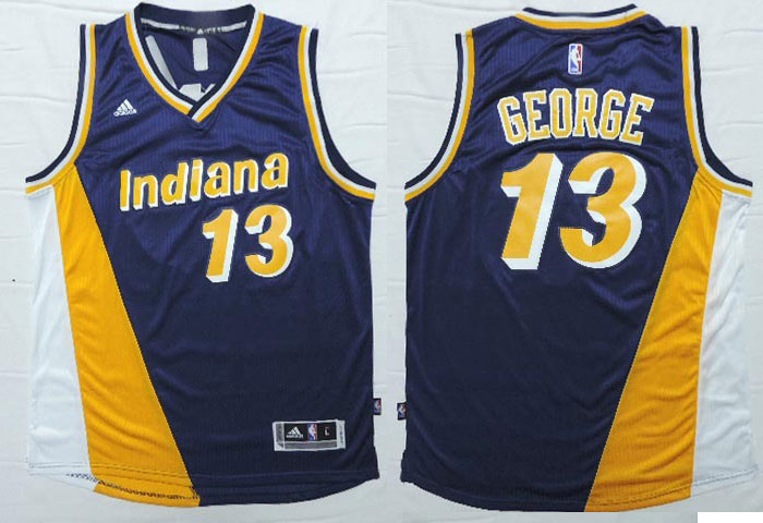 NBA Indiana Pacers 13 Paul George New Revolution 30 Blue Jersey