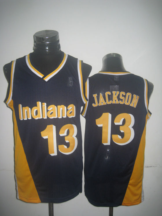 NBA Indiana Pacers 13 Stephen Jackson Authentic Blue Jersey