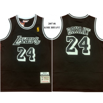 NBA Lakers 24 Kobe Black 2007 2008 Hardwood Classics Jersey