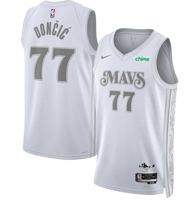 NBA Mavericks 11 Kyrie Irving White 2024 City Edition Nike Jersey