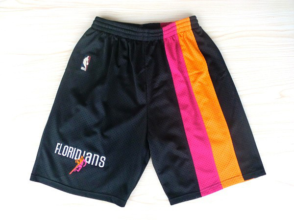 NBA Miami Hear Floridians ABA Throwback Black Rainbow Short