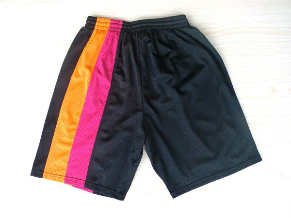 NBA Miami Hear Floridians ABA Throwback Black Rainbow Shorts