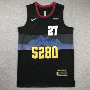 NBA Nuggets 27 Jamal Murray 2023 City Black Swingman Jersey