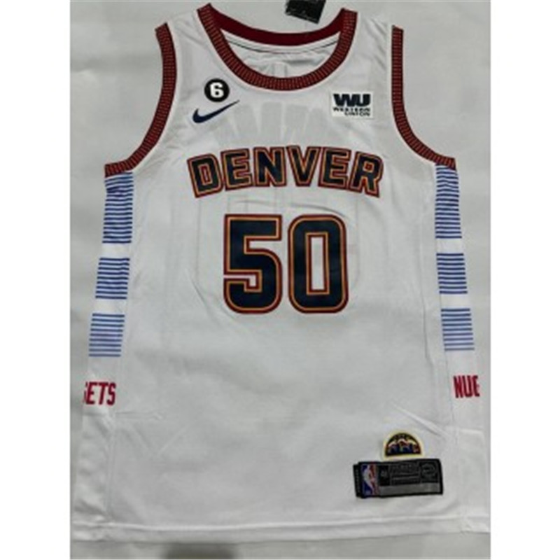 NBA Nuggets 50 Aaron Gordon White Swingman Jersey