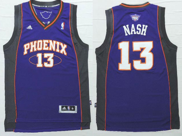 NBA Phoenix Suns 13 Steve Nash New Rev30 Swingman Throwback blue Jersey