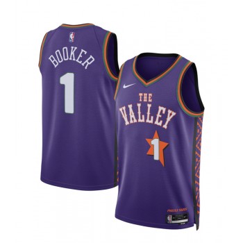NBA Suns 1 Booker Purple 2024 City Nike Jersey