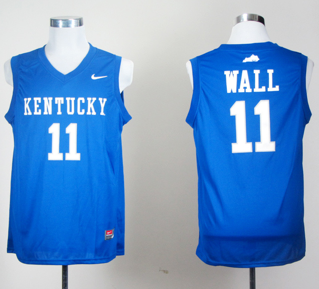 NCAA Kentucky Wildcats 2 John Wall Blue College Basketball Jersey