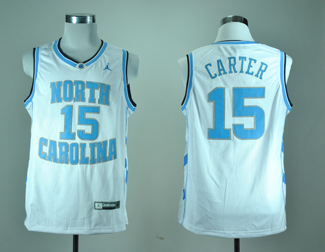 NCAA North Carolina Tar Heels 15 Vince Carter White College Basketball Jersey