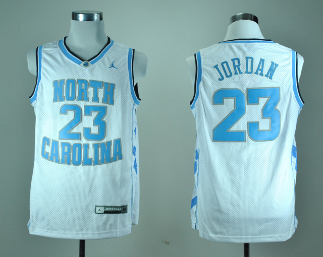 NCAA North Carolina Tar Heels 23 Michael Jordan White College Basketball Jersey
