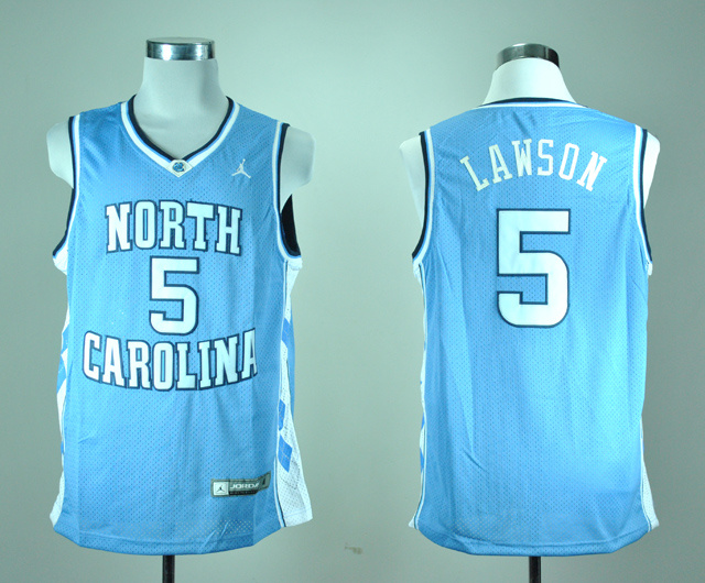 NCAA North Carolina Tar Heels 5 Ty Lawson Blue College Basketball Jersey
