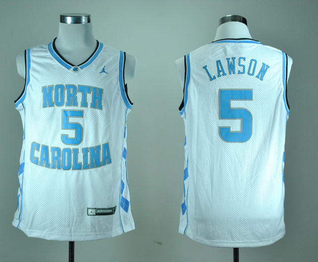 NCAA North Carolina Tar Heels 5 Ty Lawson White College Basketball Jersey