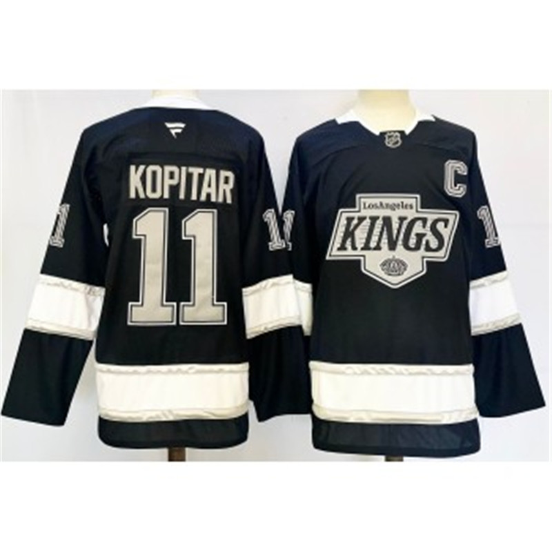 NHL Kings 11 Anze Kopitar Black 2024 New Fanatics Jersey