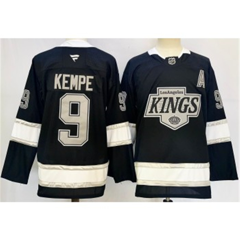 NHL Kings 9 Adrian Kempe Black 2024 New Fanatics Jersey