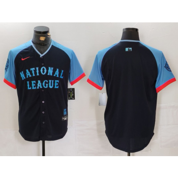 National League Blank Black 2024 All Star Nike Cool Base Men Jersey