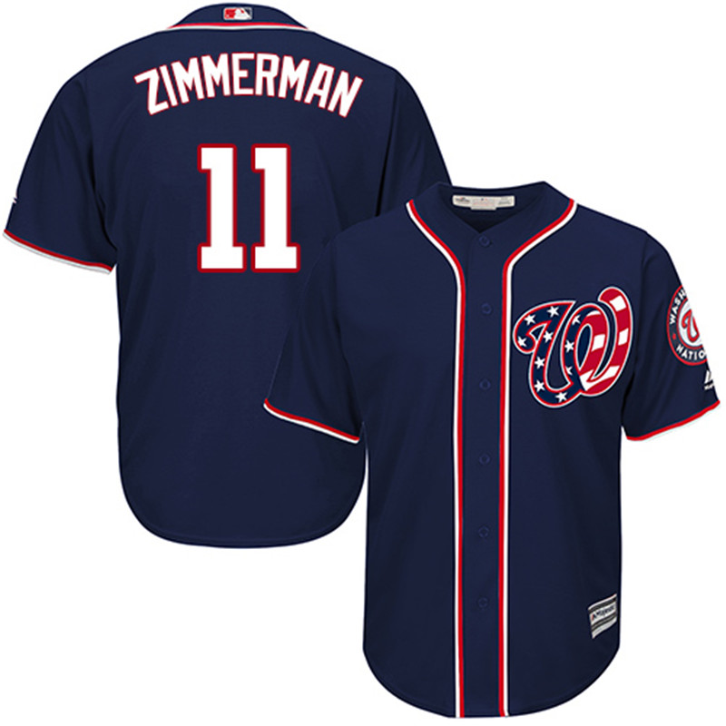 Nationals 11 Ryan Zimmerman Navy Cool Base Jersey