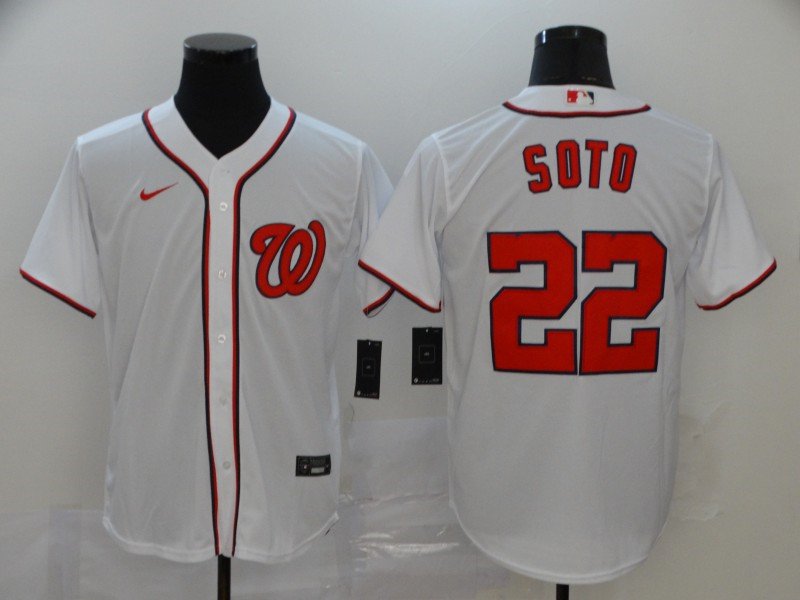 Nationals 22 Juan Soto White Nike 2020 Cool Base Jersey