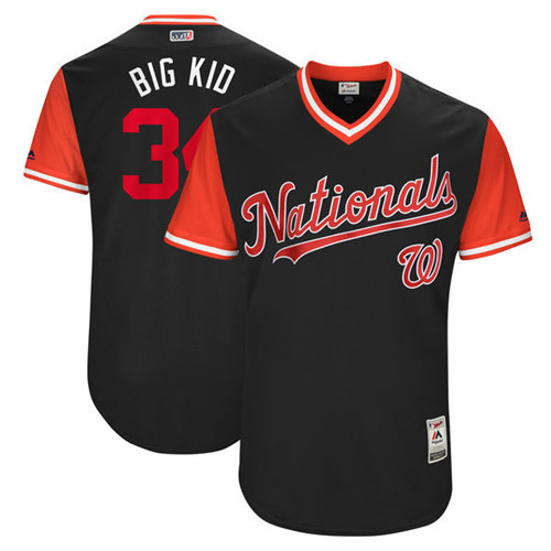 Nationals 34 Bryce Harper Big Kid Majestic Navy 2017 Players Weekend Jersey