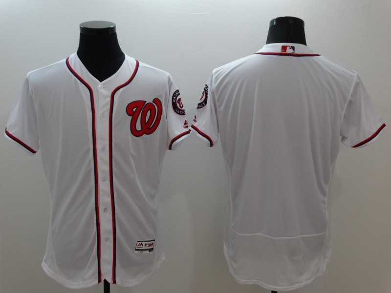 Nationals Blank White Flexbase Jersey