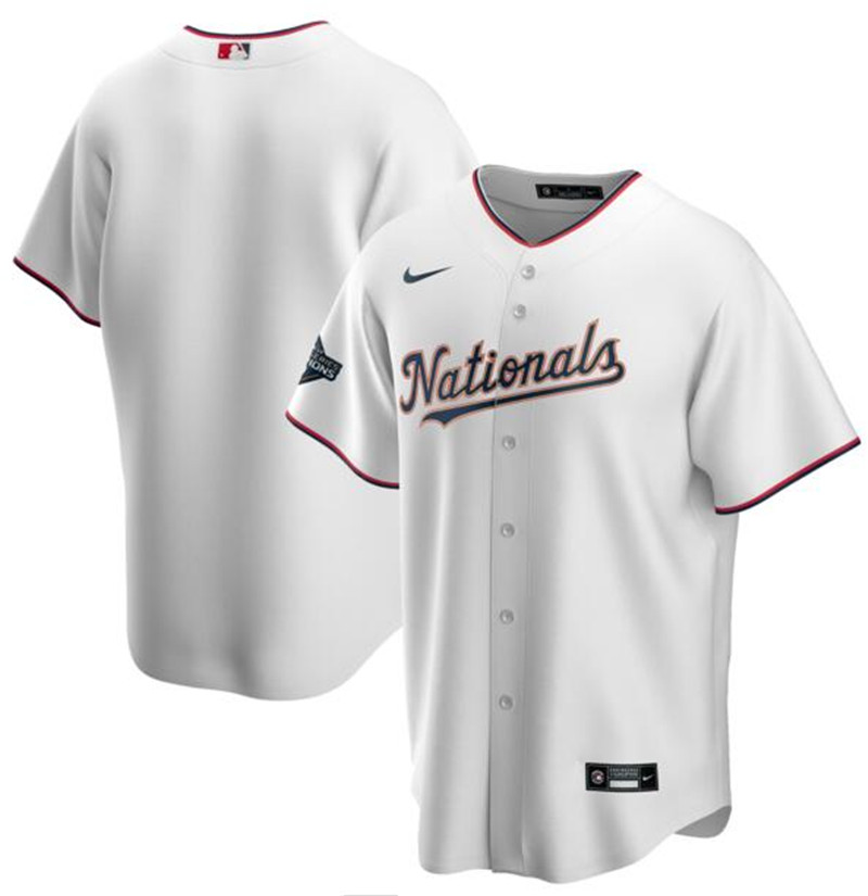 Nationals Blank White Gold Nike 2020 Gold Program Cool Base Jersey