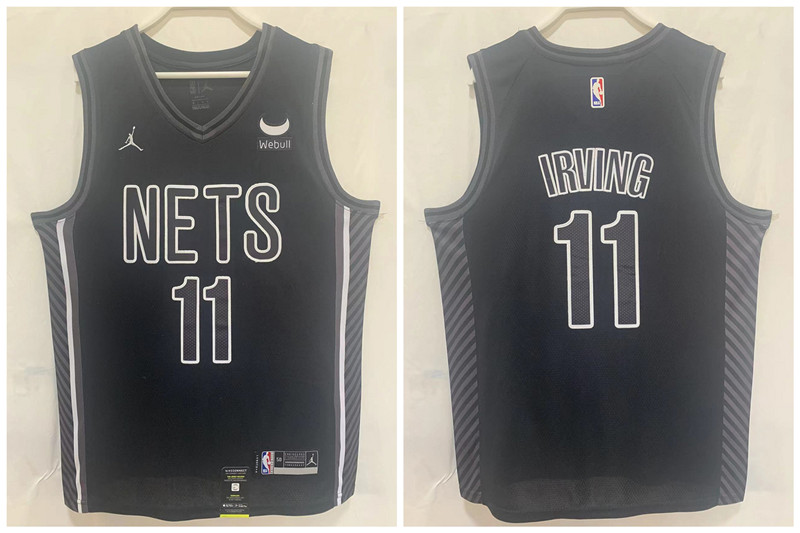 Nets 11 Kyrie Irving Black 2022 23 Swingman Jersey