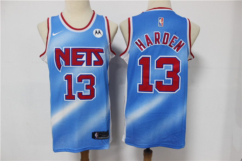 Nets 13 James Harden Blue 2021 Nike Swingman Jersey