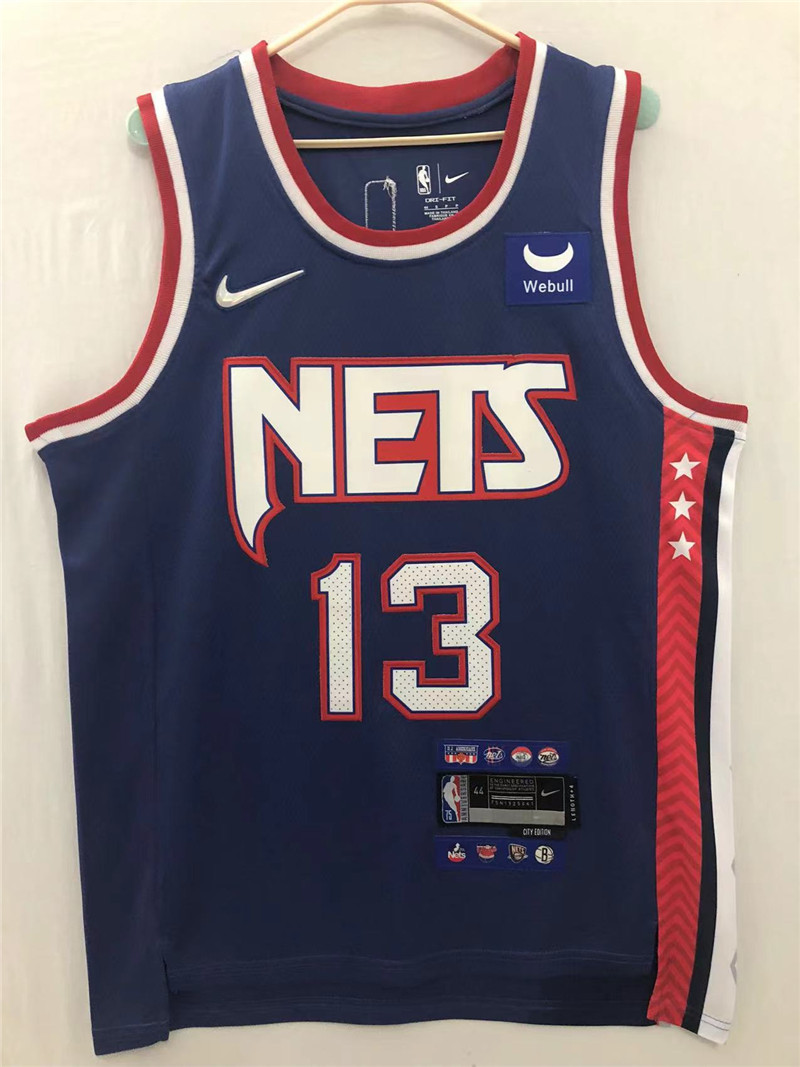 Nets 13 James Harden Navy Nike 2021 22 City Edition Swingman Jersey