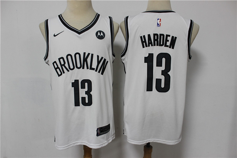 Nets 13 James Harden White 2021 Nike Swingman Jersey