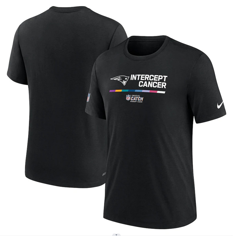 New England Patriots Nike 2022 NFL Crucial Catch Performance T Shirt Black