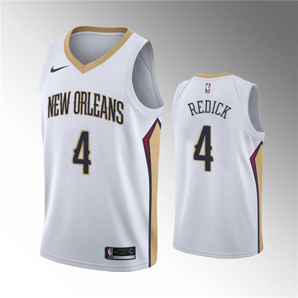 New Orleans Pelicans #4 J.J. Redick 2019 20 Association White Jersey