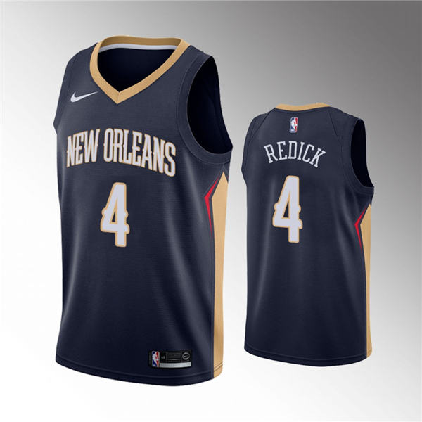 New Orleans Pelicans #4 J.J. Redick 2019 20 Icon Navy Jersey