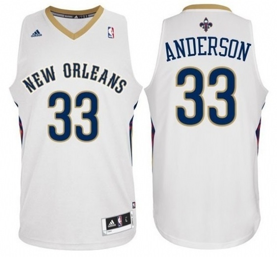 New Orleans Pelicans #33 Ryan Anderson Revolution 30 Home White Swingman Jersey