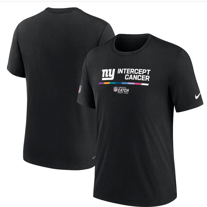 New York Giants Nike 2022 NFL Crucial Catch Performance T Shirt Black