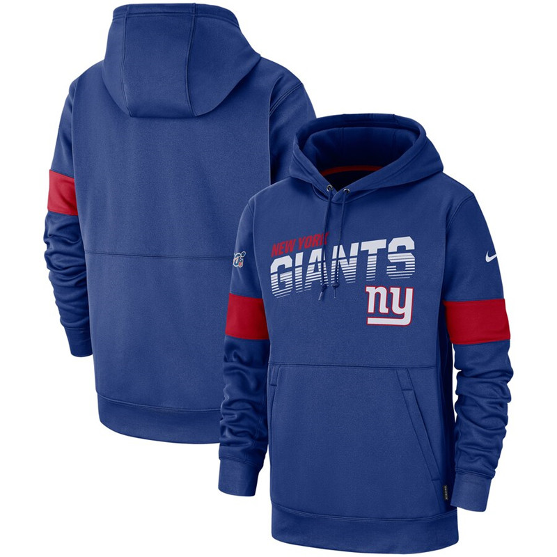 New York Giants Nike Sideline Team Logo Performance Pullover Hoodie Royal