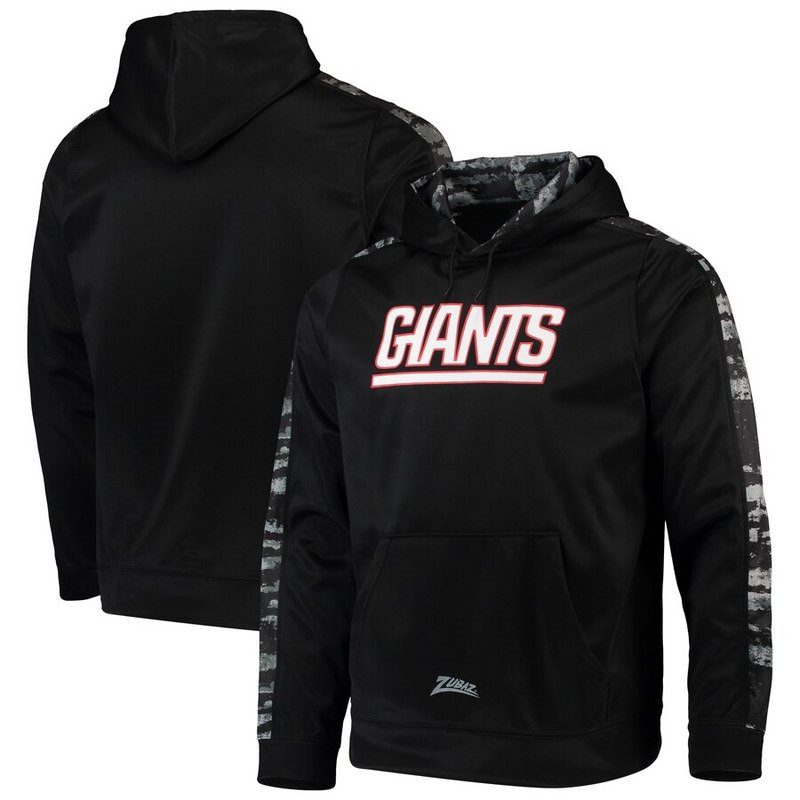 New York Giants Zubaz Tonal Oxide Pullover Hoodie Black