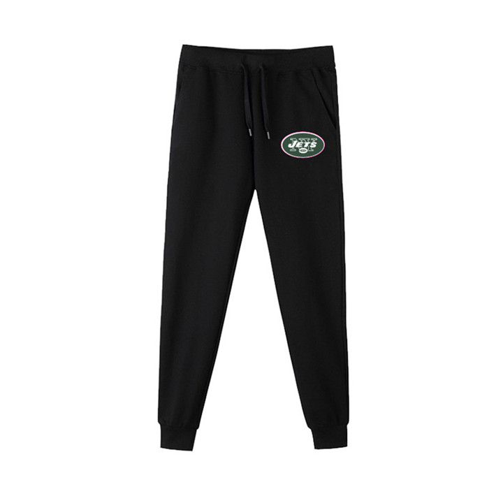 New York Jets Black Men's Winter Thicken NFL Sports Pant