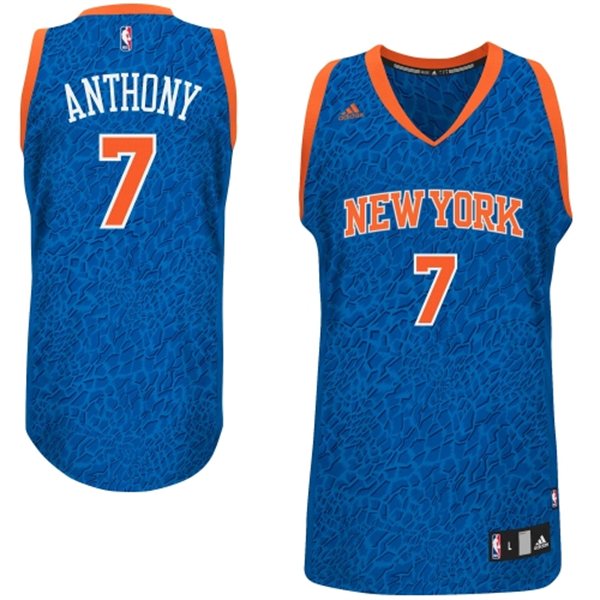 New York Knicks 7 Carmelo Anthony Crazy Light Leopard Swingman Jersey