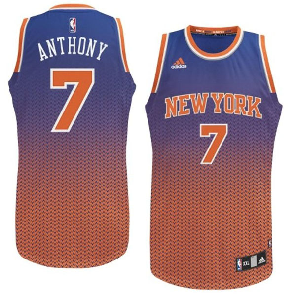 New York Knicks 7 Carmelo Anthony New Resonate Fashion Swingman Jersey