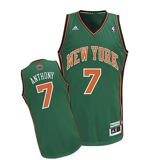 New York Knicks 7 Carmelo Anthony St.Patrick's Day Swingman Jersey