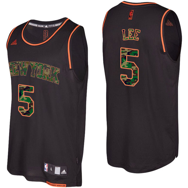 New York Knicks Courtney Lee Camo Fashion Swingman Black Jersey