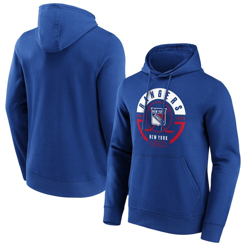 New York Rangers Fanatics Branded Block Party Hoodie Royal Mens