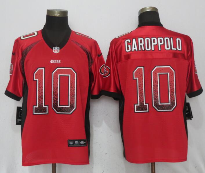  49ers 10 Jimmy Garoppolo Red Drift Fashion Elite Jersey