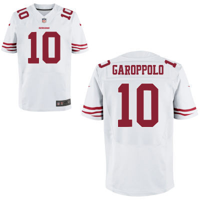  49ers 10 Jimmy Garoppolo White Elite jersey