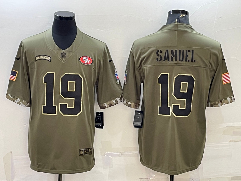 Nike 49ers 19 Deebo Samuel Olive 2022 Salute To Service Limited Jersey