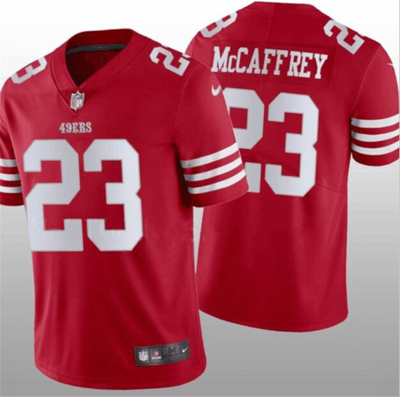 Nike 49ers 23 Christian McCaffrey Red Color Women Rush Vapor Untouchable Limited Jersey