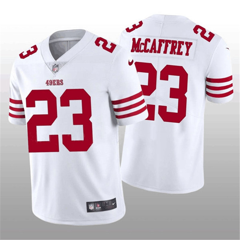 Nike 49ers 23 Christian McCaffrey White Color Rush Vapor Untouchable Limited Jersey