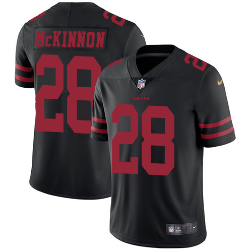  49ers 28 Jerick McKinnon Black Vapor Untouchable Limited Jersey