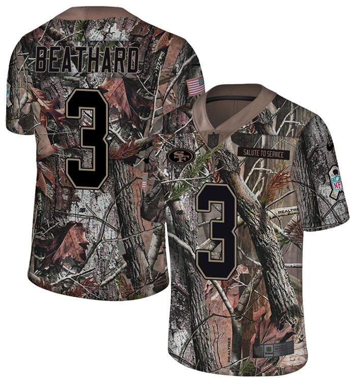  49ers 3 C.J. Beathard Camo Rush Limited Jersey