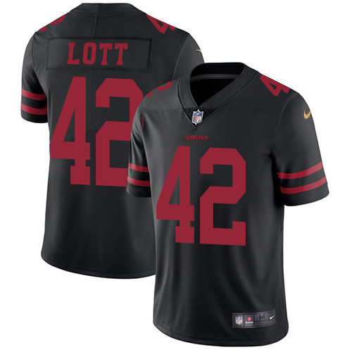  49ers 42 Ronnie Lott Black Vapor Untouchable Player Limited Jersey